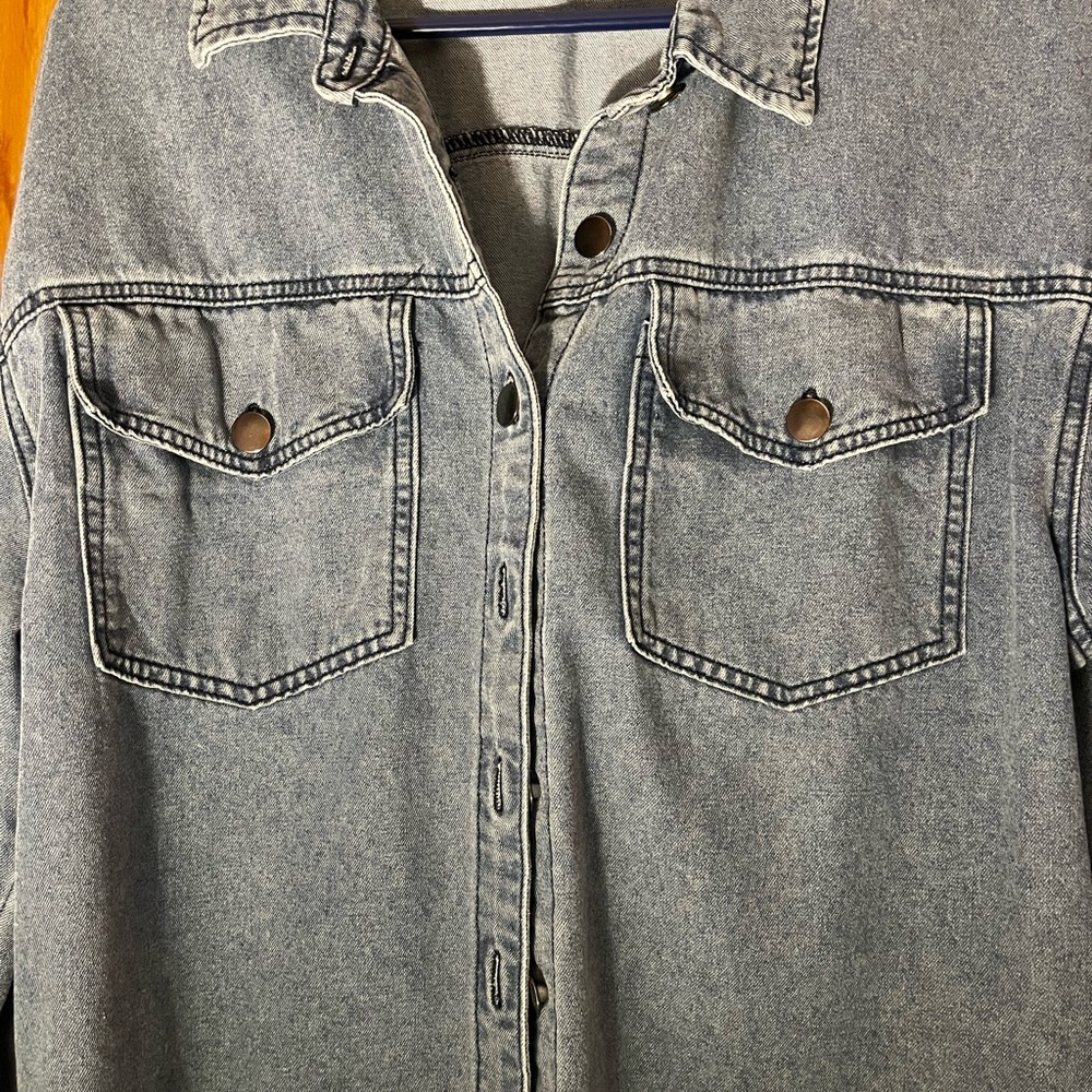 Denim Button-Up Jacket - Picture 2 of 2